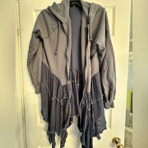 Free People Two-Tone Gray Utility Jacket